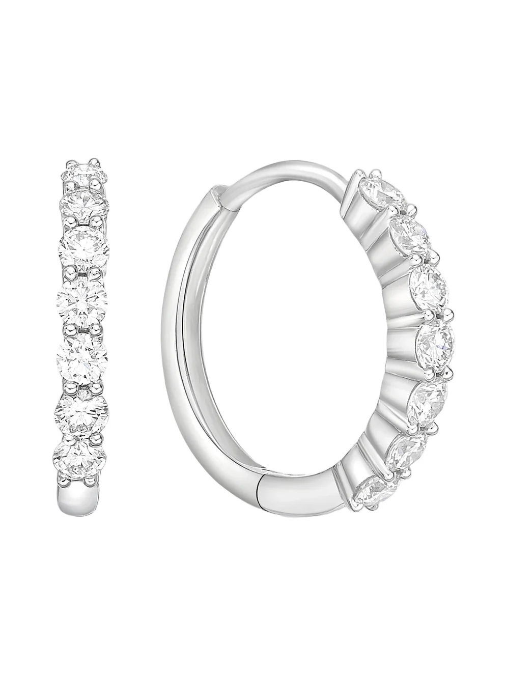 Mémoire Women's 18K White Gold & 0.45 TCW Diamond Huggie Earrings