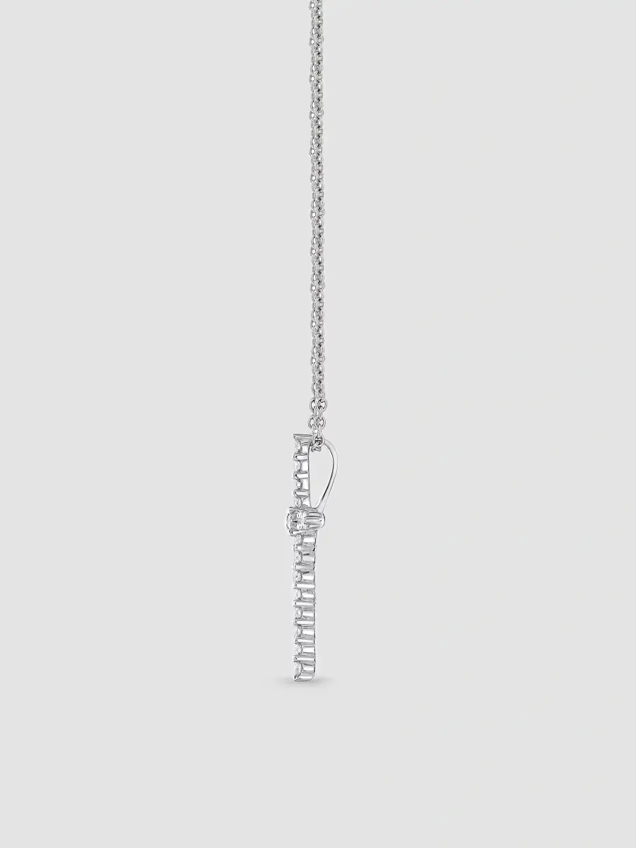 Mémoire Women's 18K White Gold & 0.17-0.20 TCW Diamond Shared-Prong Cross Pendant Necklace | Thumbnail 3 Mémoire Women's 18K White Gold & 0.17-0.20 TCW Diamond Shared-Prong Cross Pendant Necklace | Thumbnail 3