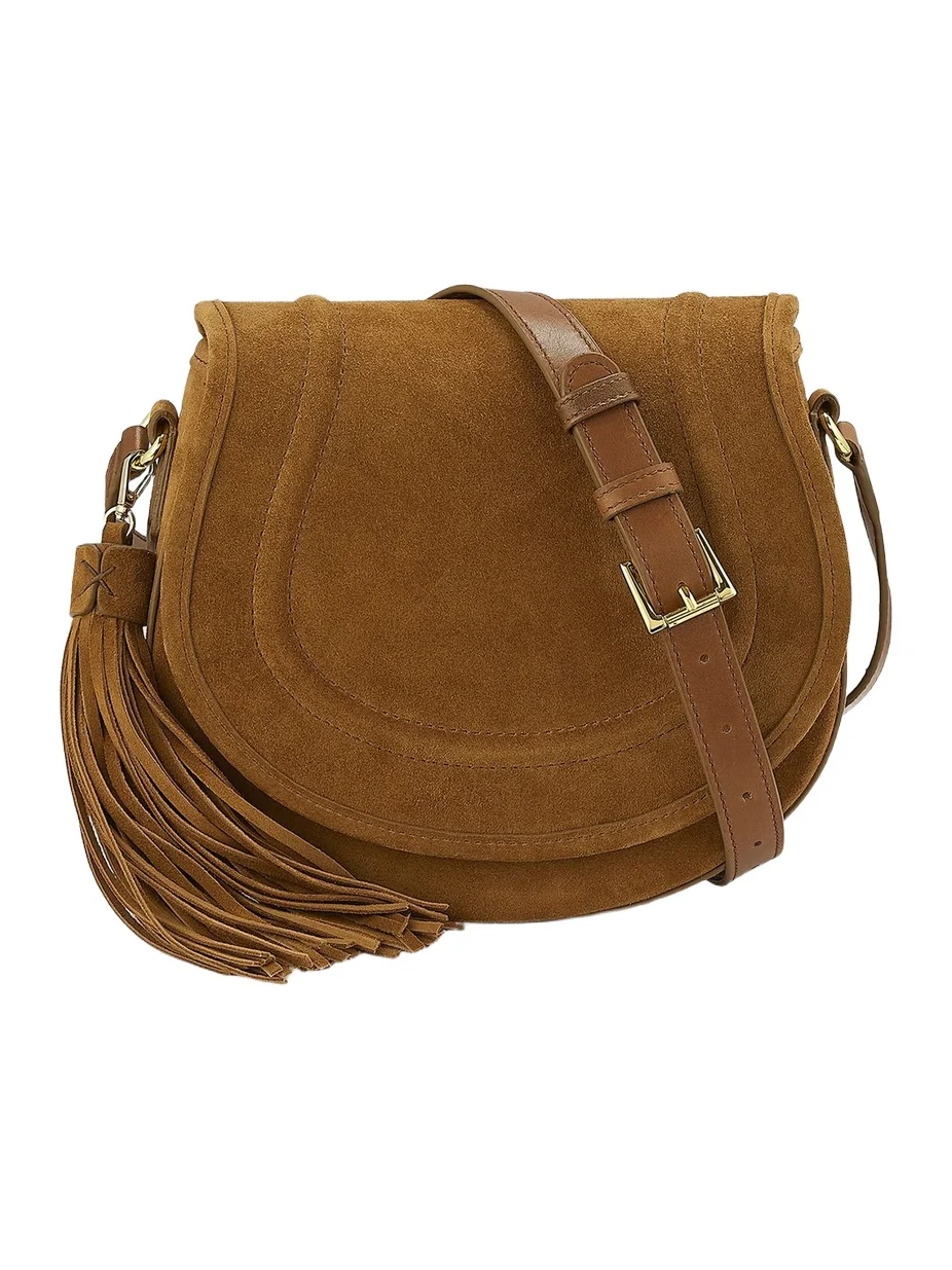 GiGi New York Women's Jenni Suede Saddle Bag
