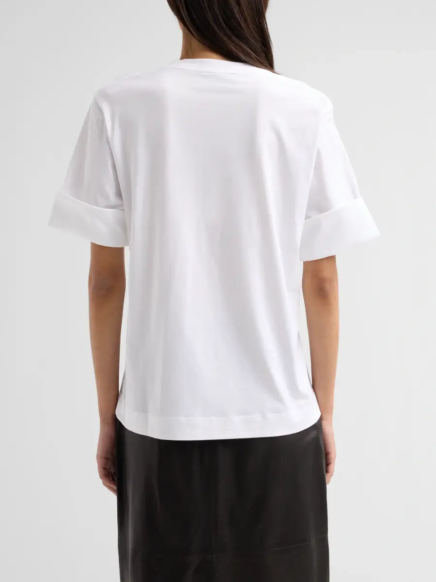 Simone Rocha Women's Gathered Rose Wire Sleeve Boy T-Shirt | Thumbnail 3 Simone Rocha Women's Gathered Rose Wire Sleeve Boy T-Shirt | Thumbnail 3
