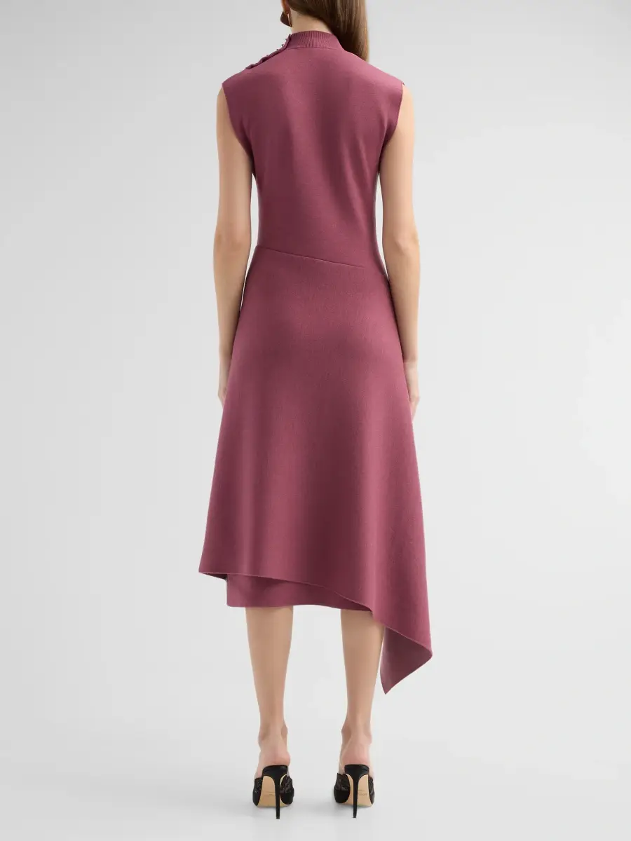 Lanvin Women's Mock-Turtleneck Draped Knit Midi Dress | Thumbnail 3 Lanvin Women's Mock-Turtleneck Draped Knit Midi Dress | Thumbnail 3