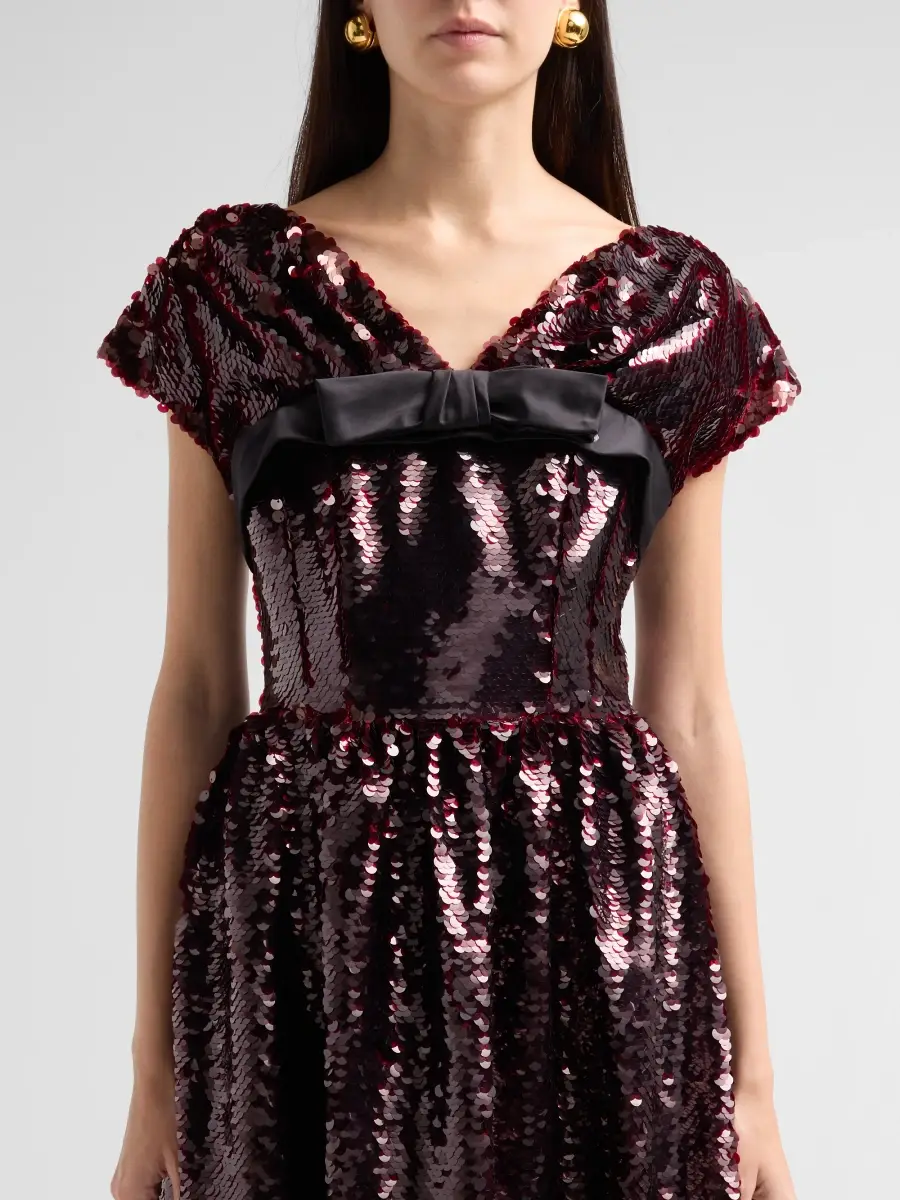 Simone Rocha Women's Sequined Bow Cap-Sleeve Midi Dress | Thumbnail 5 Simone Rocha Women's Sequined Bow Cap-Sleeve Midi Dress | Thumbnail 5