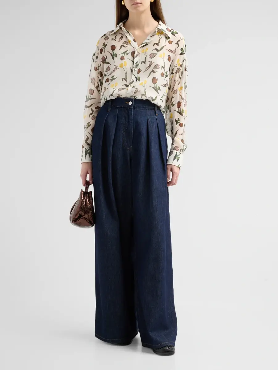 Dries Van Noten Women's Pamplona Wide-Leg Jeans | Thumbnail 2