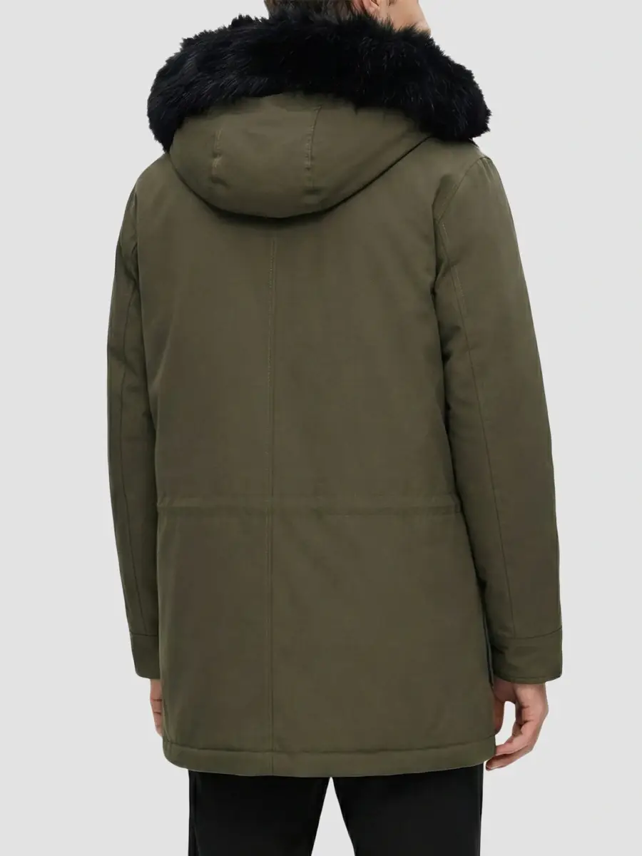 Gorski Men's Shearling Lamb Parka with Detachable Long Hood Trim | Thumbnail 5 Gorski Men's Shearling Lamb Parka with Detachable Long Hood Trim | Thumbnail 5