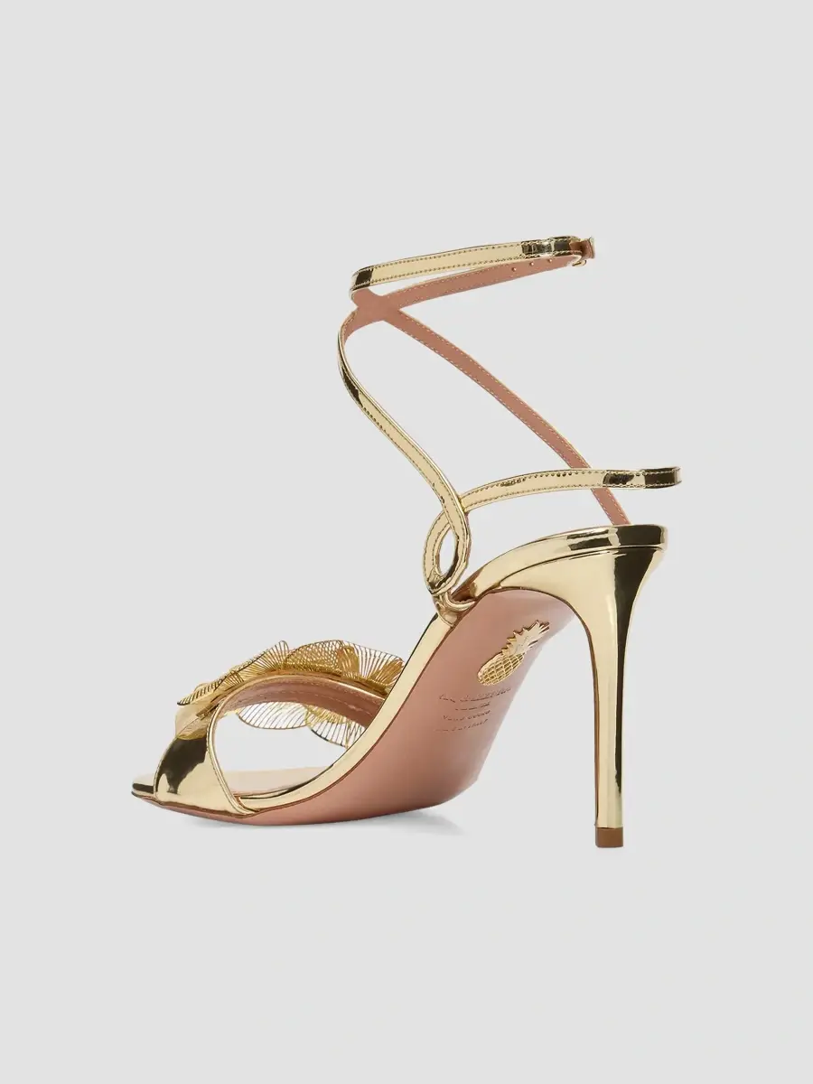 Aquazzura Women's Flora Mystica 85MM Applique Sandals | Thumbnail 4