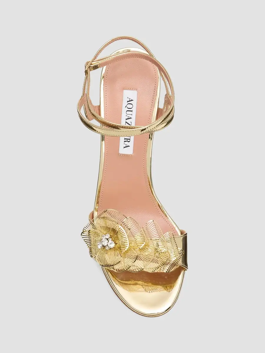 Aquazzura Women's Flora Mystica 85MM Applique Sandals | Thumbnail 6