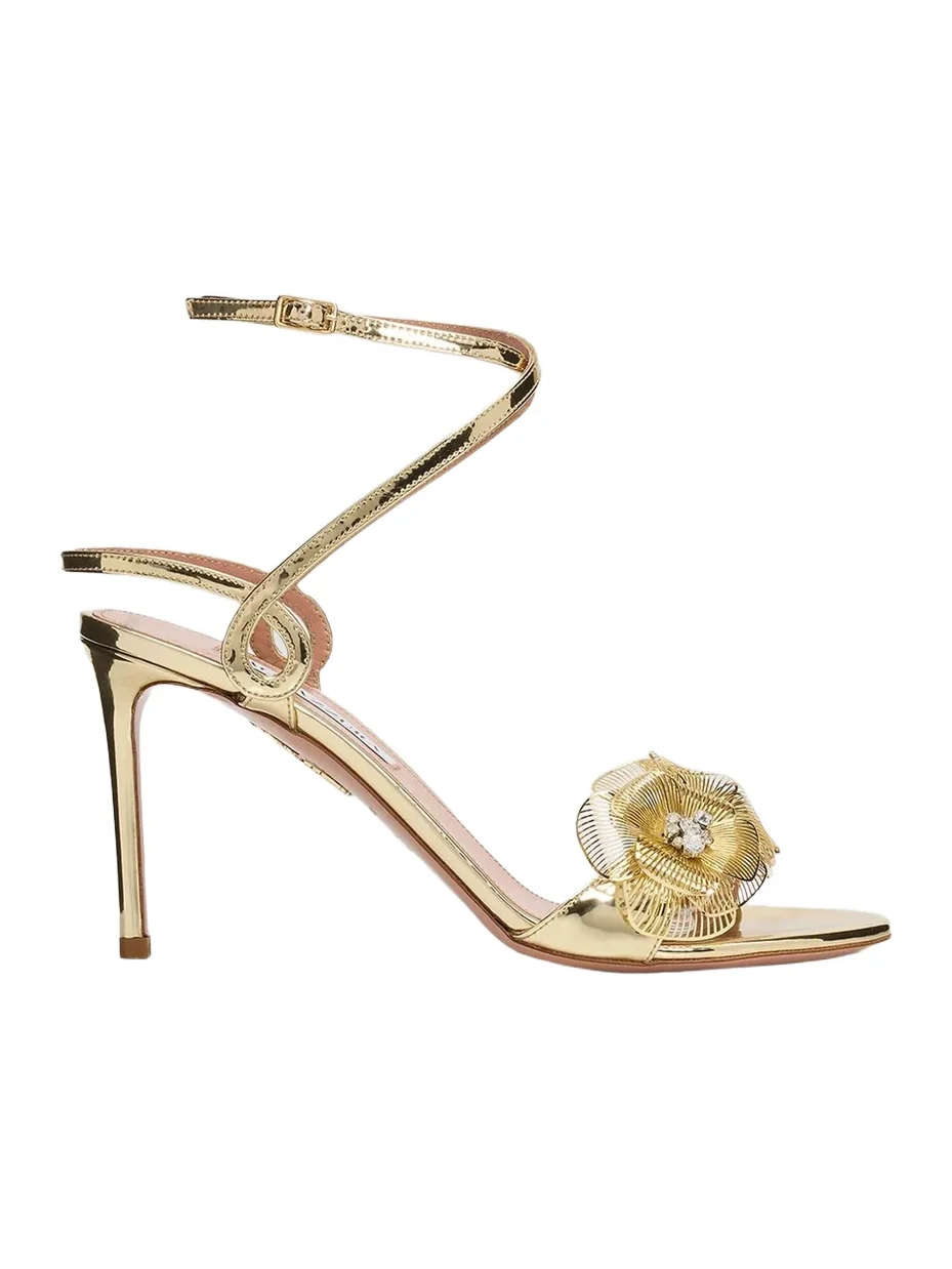 Aquazzura Women's Flora Mystica 85MM Applique Sandals