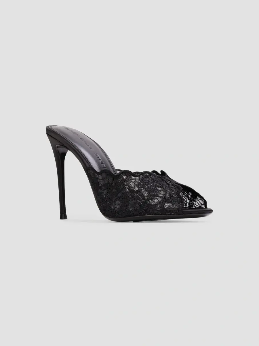Black Suede Studio Women's Rhys 100MM Mules | Thumbnail 2