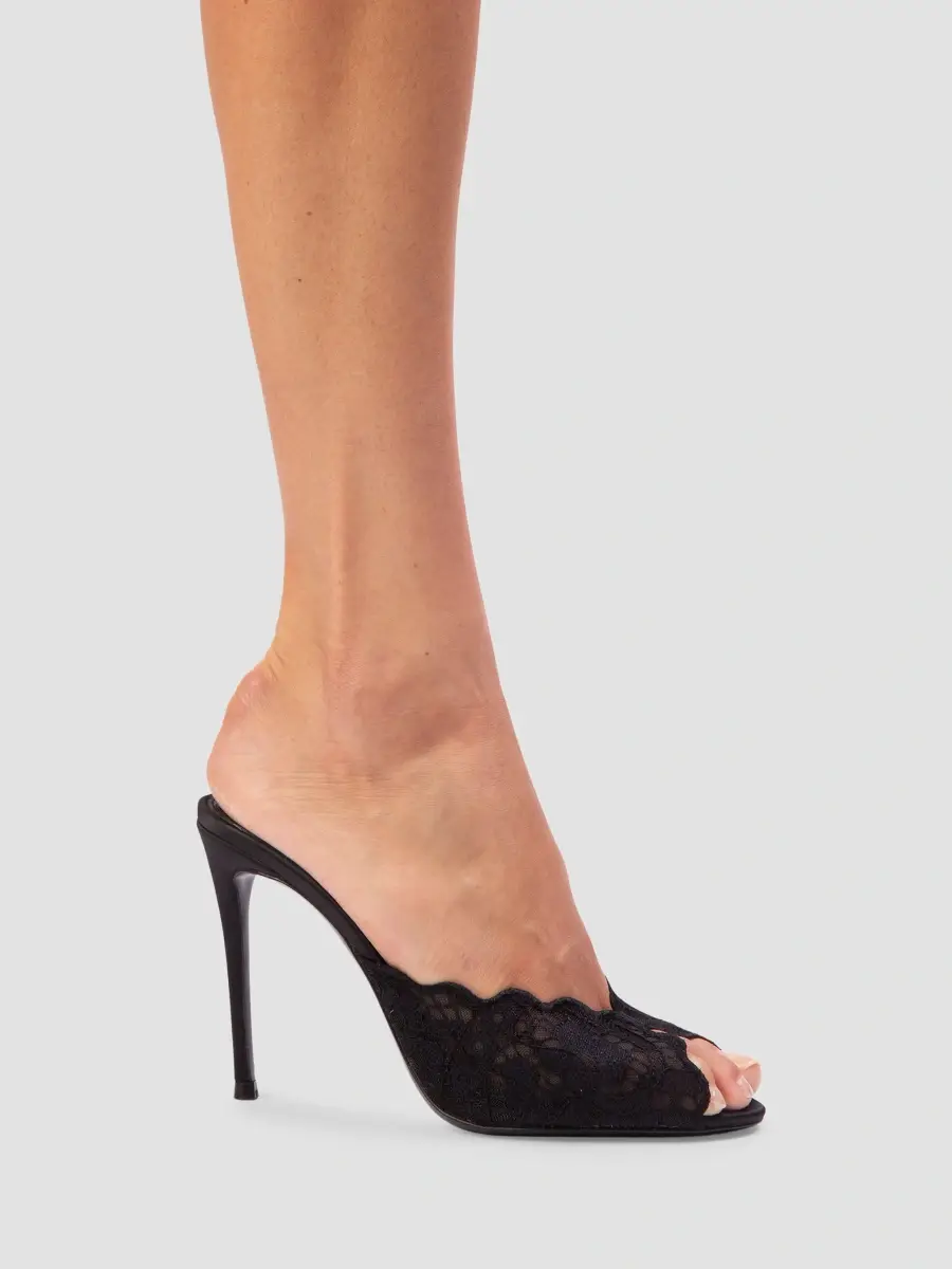 Black Suede Studio Women's Rhys 100MM Mules | Thumbnail 5