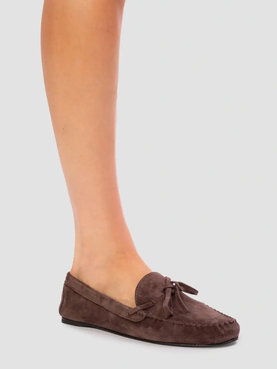 Black Suede Studio Women's Solana Suede Loafers | Thumbnail 6