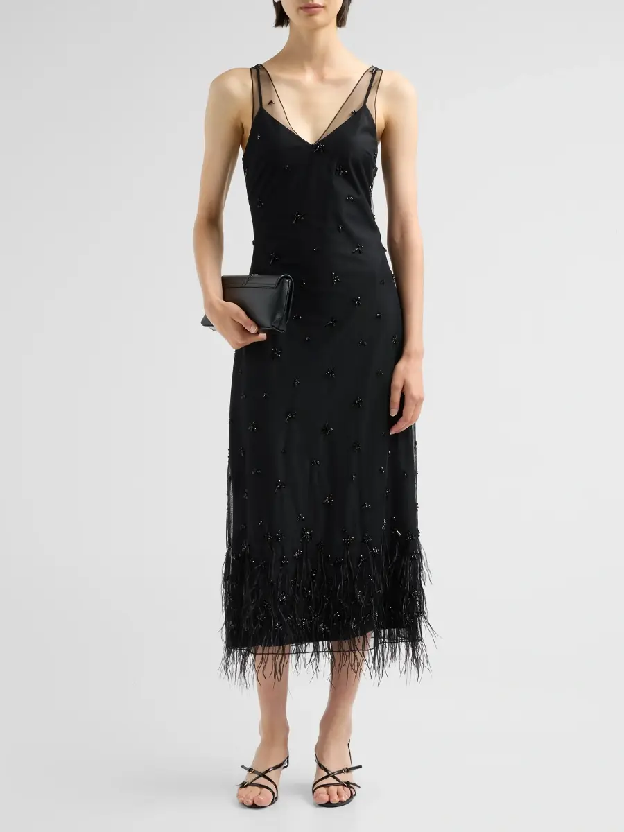 AZEEZA Women's Odessa Tulle Embellished Midi Dress | Thumbnail 2 AZEEZA Women's Odessa Tulle Embellished Midi Dress | Thumbnail 2