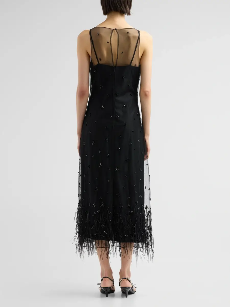 AZEEZA Women's Odessa Tulle Embellished Midi Dress | Thumbnail 3 AZEEZA Women's Odessa Tulle Embellished Midi Dress | Thumbnail 3