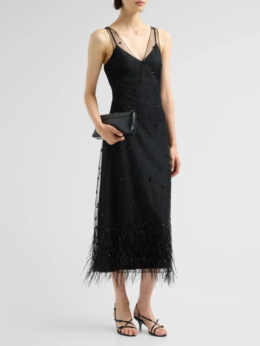 AZEEZA Women's Odessa Tulle Embellished Midi Dress | Thumbnail 4 AZEEZA Women's Odessa Tulle Embellished Midi Dress | Thumbnail 4