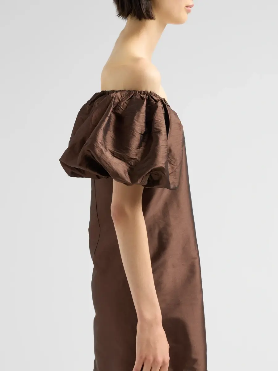 AZEEZA Women's Drea Puff-SleeveTaffeta Mini Dress | Thumbnail 5 AZEEZA Women's Drea Puff-SleeveTaffeta Mini Dress | Thumbnail 5