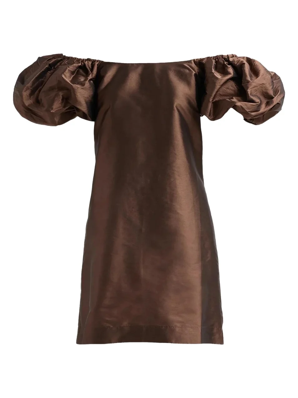 AZEEZA Women's Drea Puff-SleeveTaffeta Mini Dress