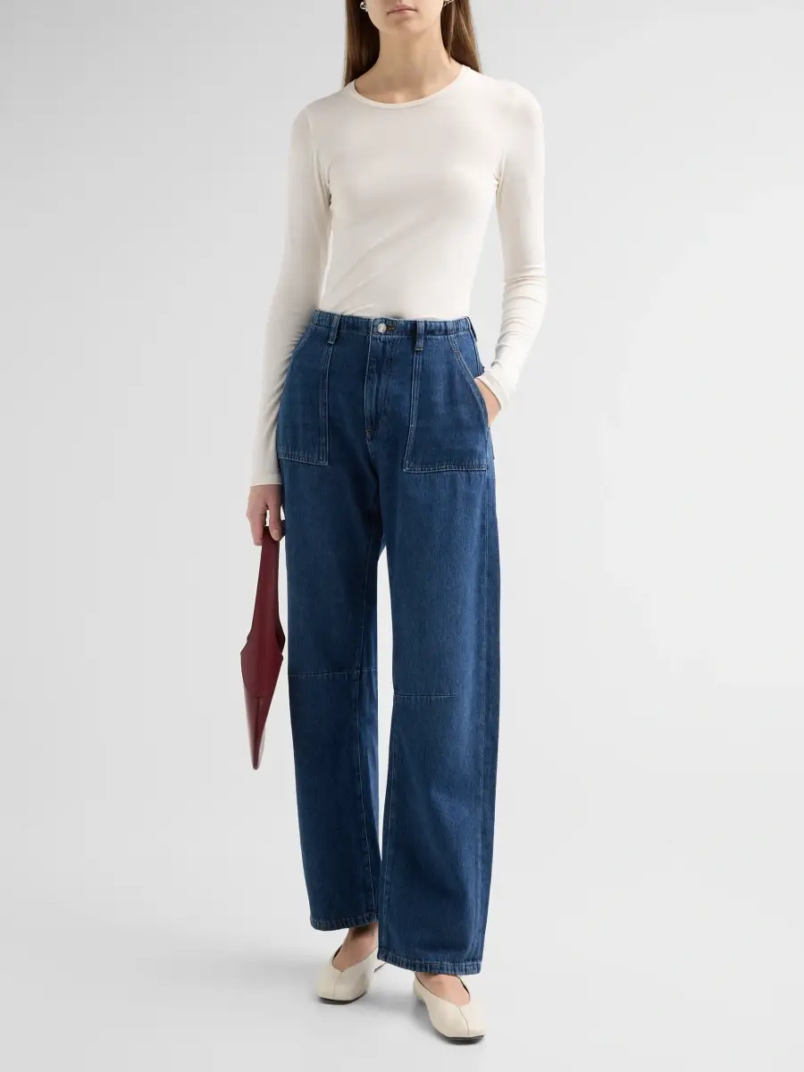 Le Jean Women's Utility Mid-Rise Soft Barrel-Leg Jeans | Thumbnail 2 Le Jean Women's Utility Mid-Rise Soft Barrel-Leg Jeans | Thumbnail 2