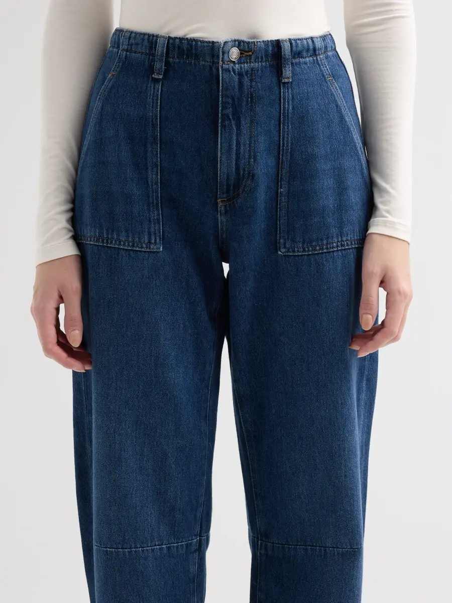 Le Jean Women's Utility Mid-Rise Soft Barrel-Leg Jeans | Thumbnail 5 Le Jean Women's Utility Mid-Rise Soft Barrel-Leg Jeans | Thumbnail 5