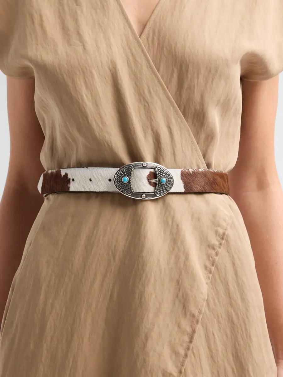 Johnny Was Women's Maculato Calf-Hair Belt | Thumbnail 2 Johnny Was Women's Maculato Calf-Hair Belt | Thumbnail 2