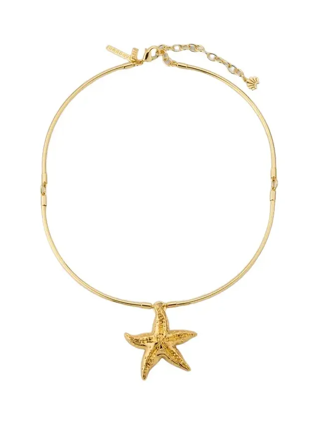 Women's 14K-Gold-Plated Starfish Pendant Necklace
