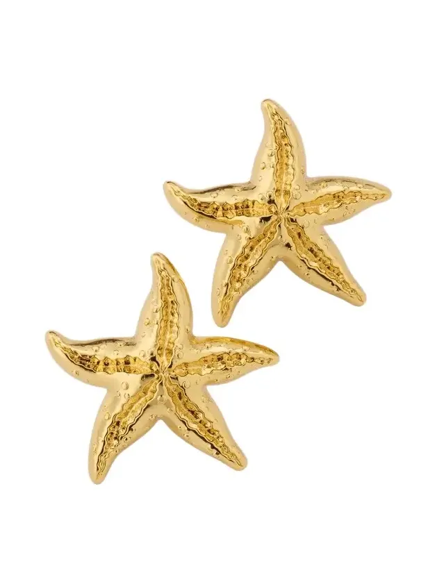 Women's 14K-Gold-Plated Starfish Stud Earrings Women's 14K-Gold-Plated Starfish Stud Earrings