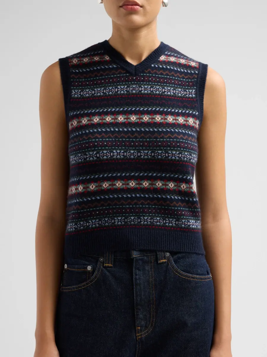 DÔEN Women's Vincent Wool-Cashmere Sweater Vest | Thumbnail 5 DÔEN Women's Vincent Wool-Cashmere Sweater Vest | Thumbnail 5