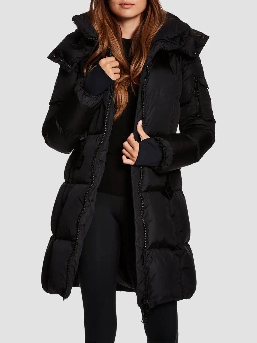 Sam. SAM. Women's Noho Hooded Belted Down Coat | Thumbnail 3
