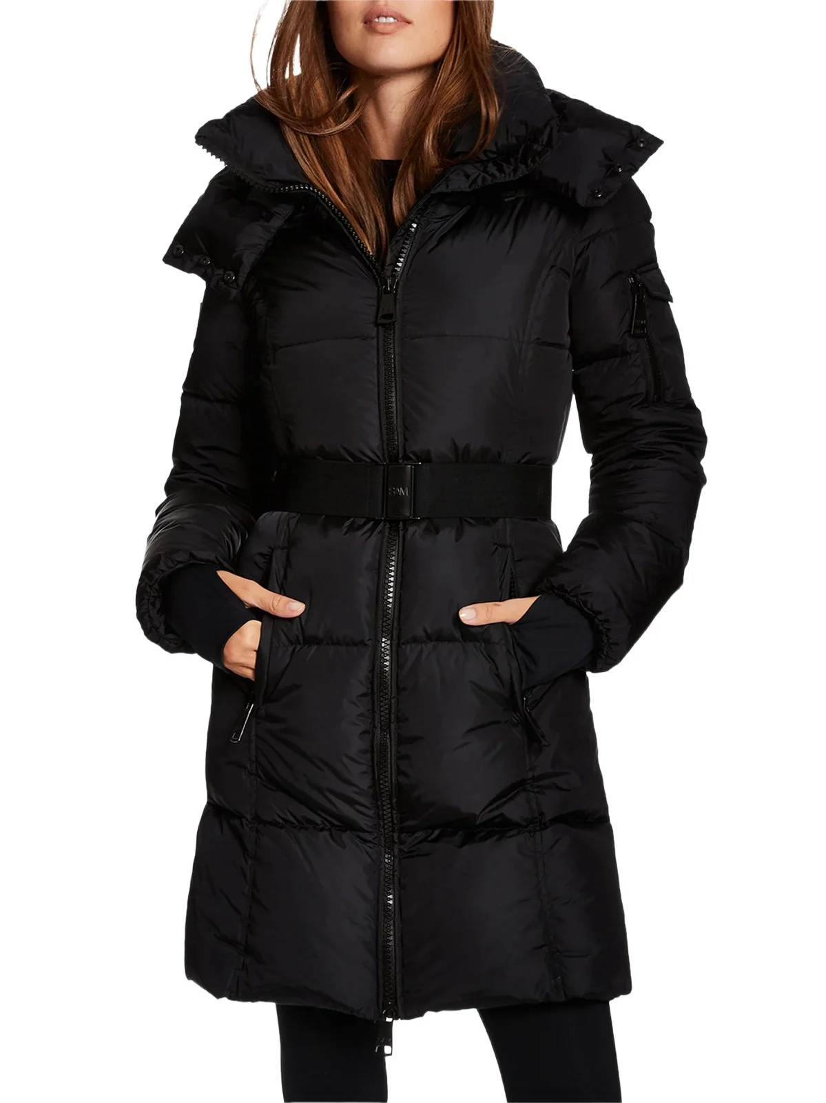 Sam. SAM. Women's Noho Hooded Belted Down Coat