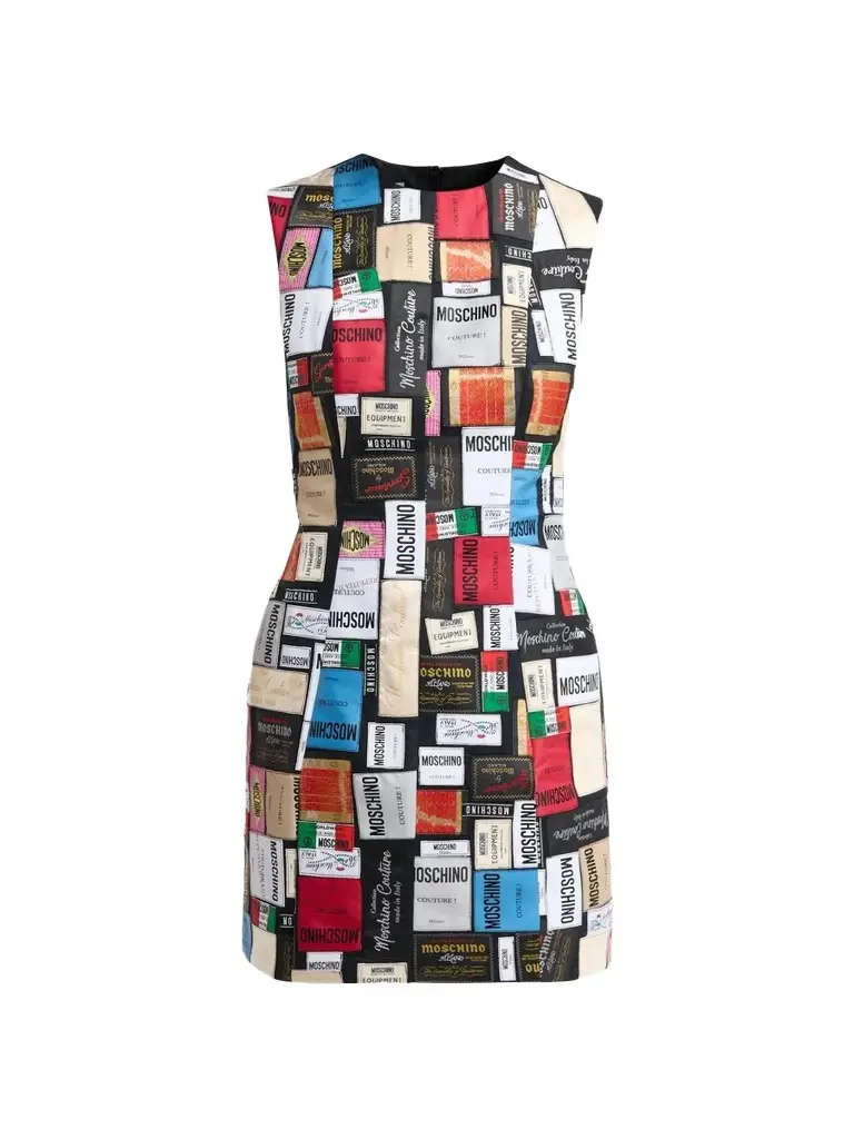 Women's Label-Print Cotton Mini Dress Women's Label-Print Cotton Mini Dress