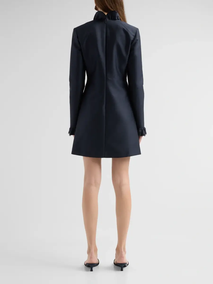 Alberta Ferretti Women's Ruffle-Trimmed Wool-Silk Mini Dress | Thumbnail 3 Alberta Ferretti Women's Ruffle-Trimmed Wool-Silk Mini Dress | Thumbnail 3