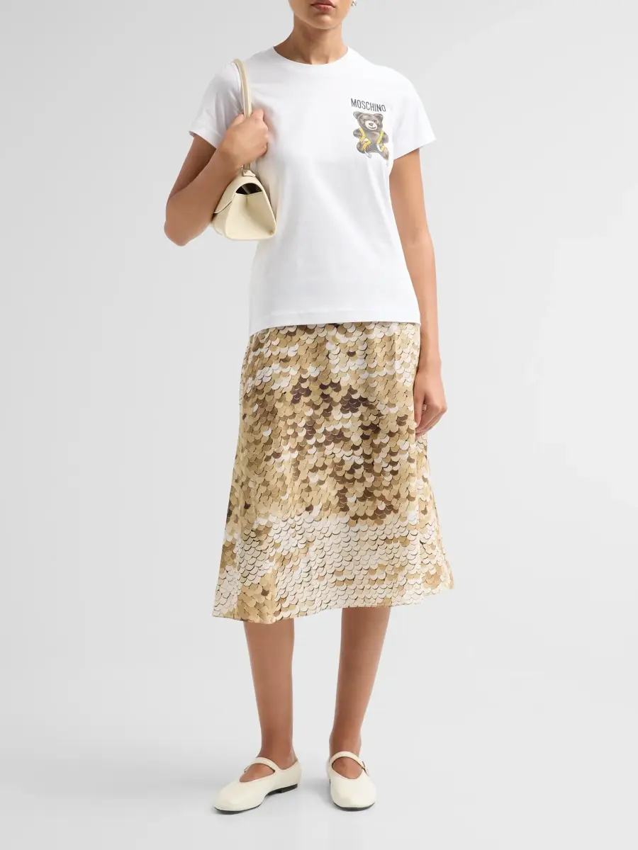 MOSCHINO Women's Sequined Silk Midi Skirt | Thumbnail 2 MOSCHINO Women's Sequined Silk Midi Skirt | Thumbnail 2