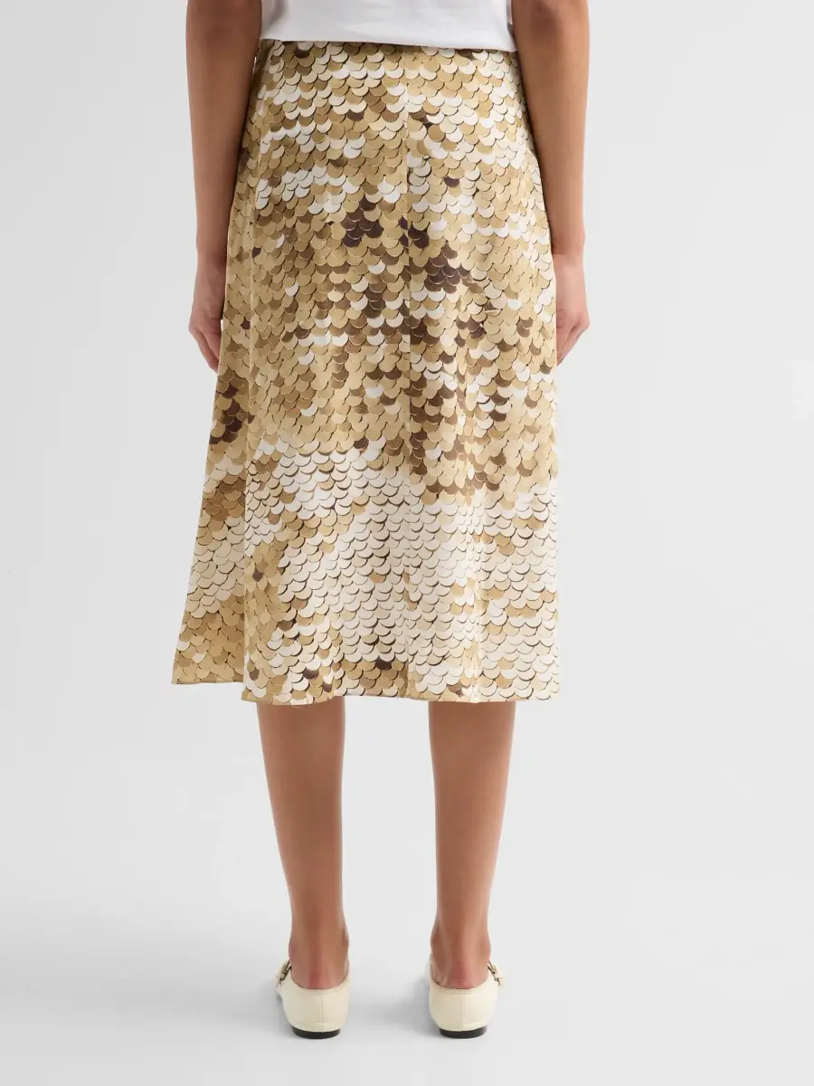 MOSCHINO Women's Sequined Silk Midi Skirt | Thumbnail 3 MOSCHINO Women's Sequined Silk Midi Skirt | Thumbnail 3