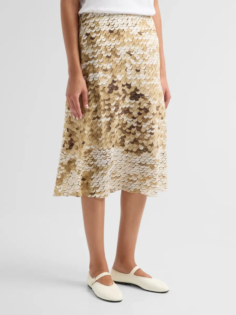 MOSCHINO Women's Sequined Silk Midi Skirt | Thumbnail 4 MOSCHINO Women's Sequined Silk Midi Skirt | Thumbnail 4
