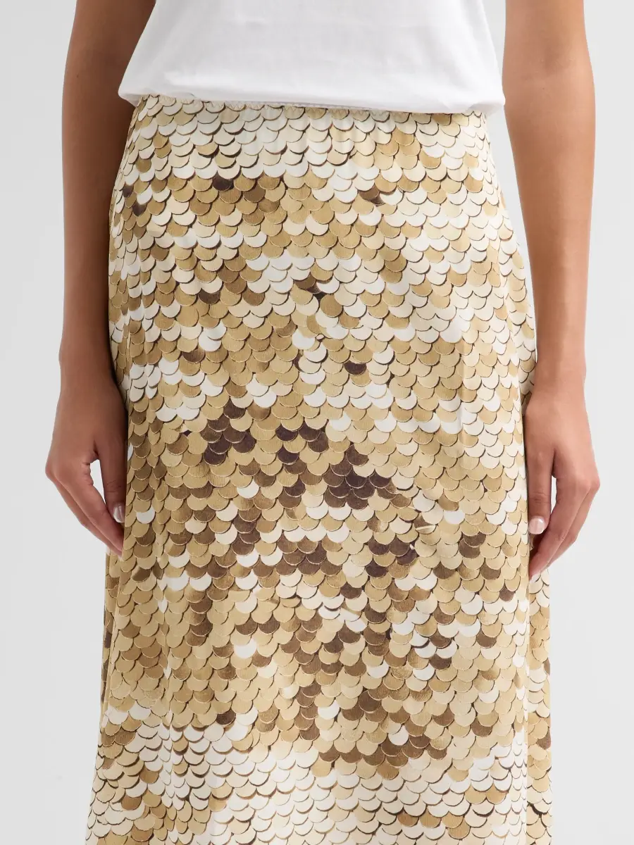 MOSCHINO Women's Sequined Silk Midi Skirt | Thumbnail 5 MOSCHINO Women's Sequined Silk Midi Skirt | Thumbnail 5