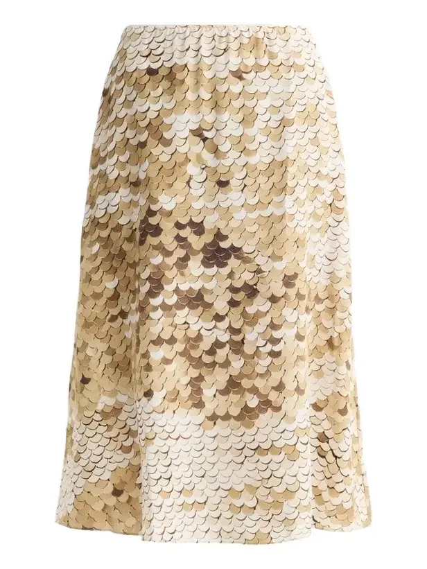 Women's Sequined Silk Midi Skirt Women's Sequined Silk Midi Skirt
