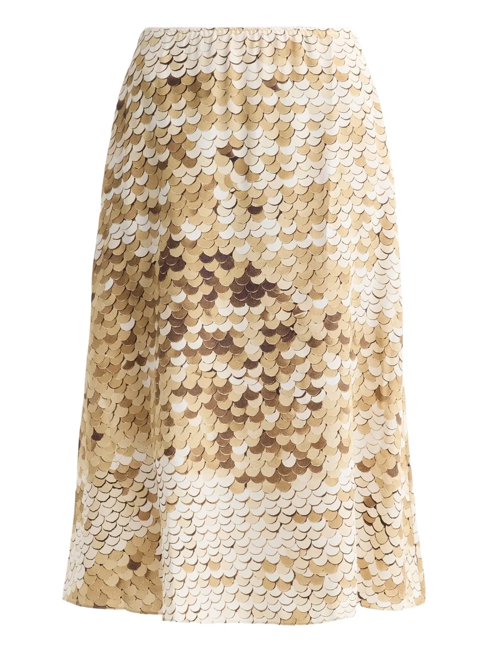 Women's Sequined Silk Midi Skirt