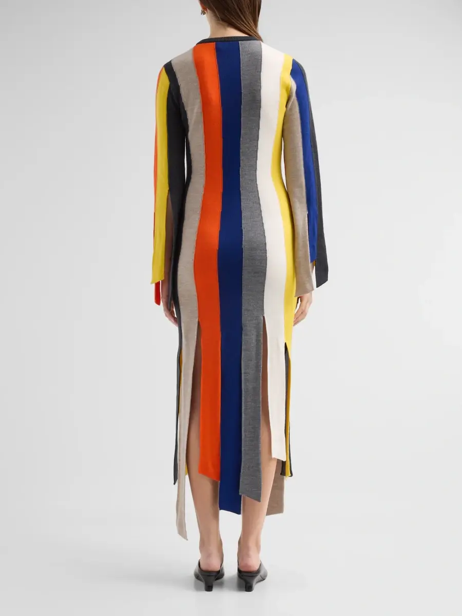 MOSCHINO Women's Striped Merino Wool Sweaterdress | Thumbnail 3 MOSCHINO Women's Striped Merino Wool Sweaterdress | Thumbnail 3