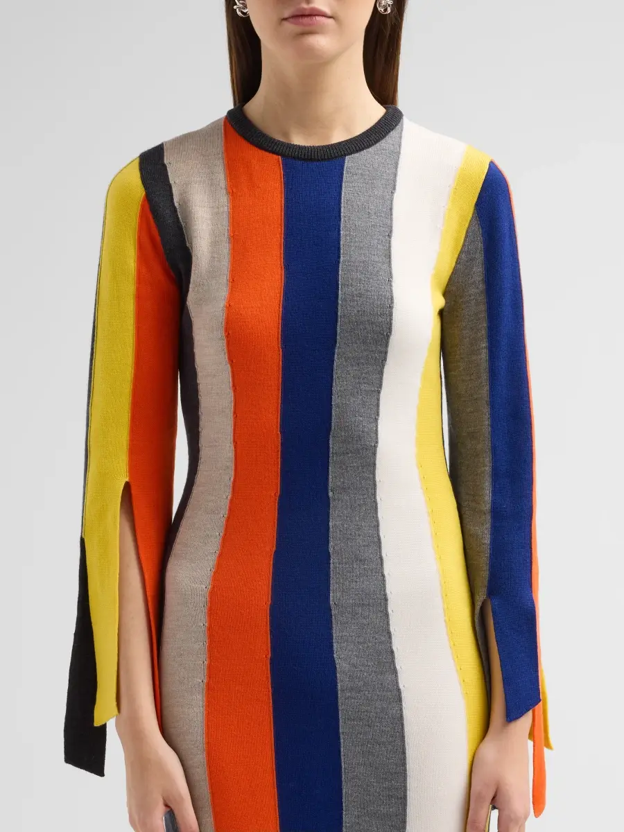 MOSCHINO Women's Striped Merino Wool Sweaterdress | Thumbnail 5 MOSCHINO Women's Striped Merino Wool Sweaterdress | Thumbnail 5