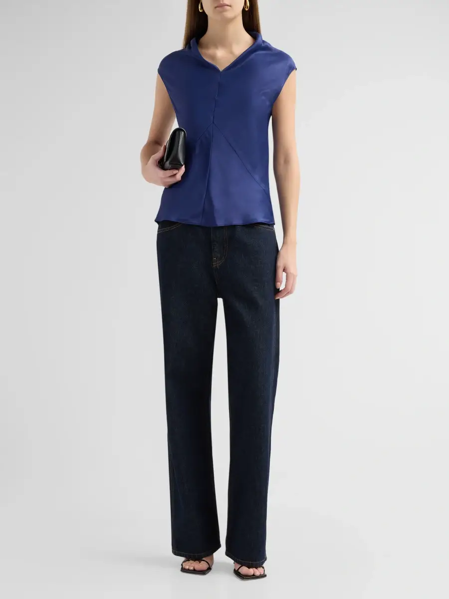 Alberta Ferretti Women's Enver Satin Blouse | Thumbnail 2