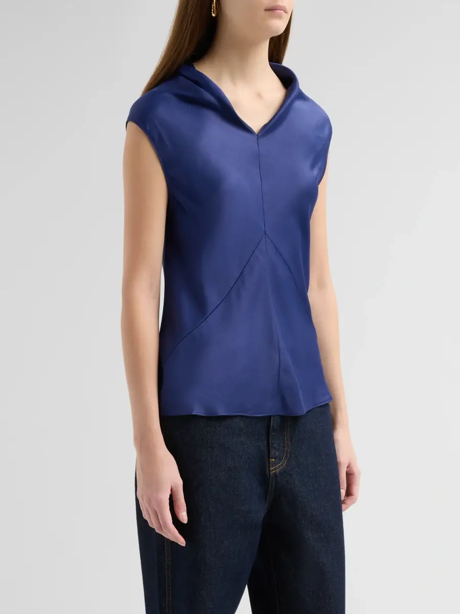 Alberta Ferretti Women's Enver Satin Blouse | Thumbnail 4