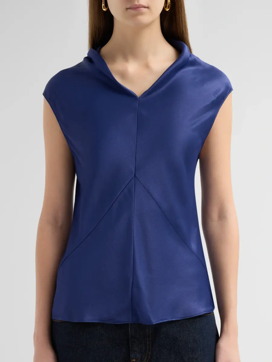Alberta Ferretti Women's Enver Satin Blouse | Thumbnail 5