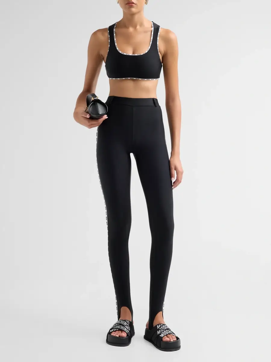 MOSCHINO Women's Logo Tape Sports Bra | Thumbnail 2 MOSCHINO Women's Logo Tape Sports Bra | Thumbnail 2