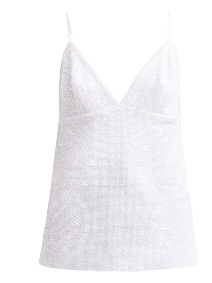 Alberta Ferretti Women's Sequin Jersey Top