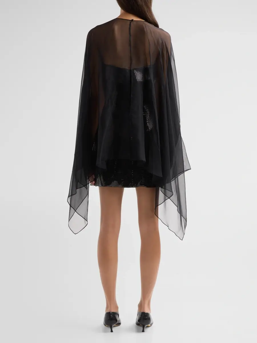 Alberta Ferretti Women's Tulle Sequin Mini Dress | Thumbnail 3 Alberta Ferretti Women's Tulle Sequin Mini Dress | Thumbnail 3