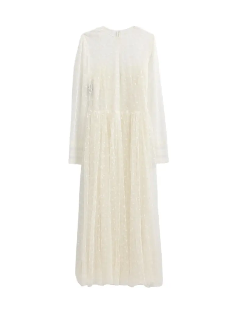 Women's Polka Dot-Embroidered Tulle Midi Dress Women's Polka Dot-Embroidered Tulle Midi Dress
