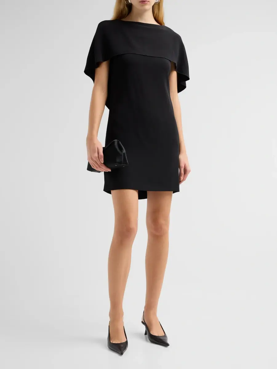 Alberta Ferretti Women's Cape Crepe Mini Dress | Thumbnail 2