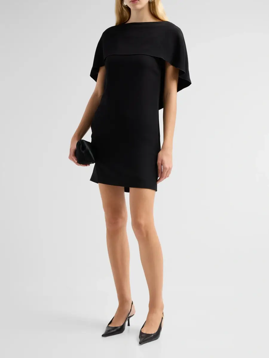 Alberta Ferretti Women's Cape Crepe Mini Dress | Thumbnail 4