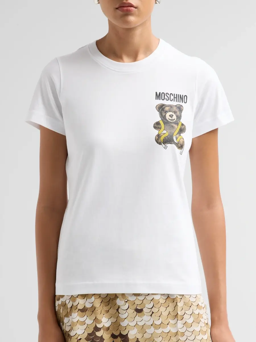 MOSCHINO Women's Tailor Teddy Bear Cotton T-Shirt | Thumbnail 5 MOSCHINO Women's Tailor Teddy Bear Cotton T-Shirt | Thumbnail 5