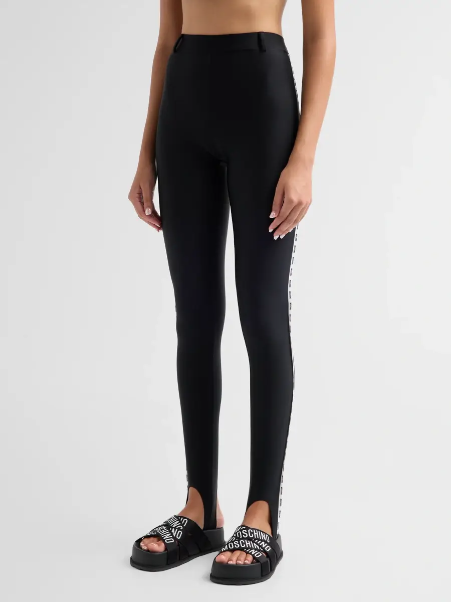MOSCHINO Women's Logo Tape Stirrup Leggings | Thumbnail 4 MOSCHINO Women's Logo Tape Stirrup Leggings | Thumbnail 4