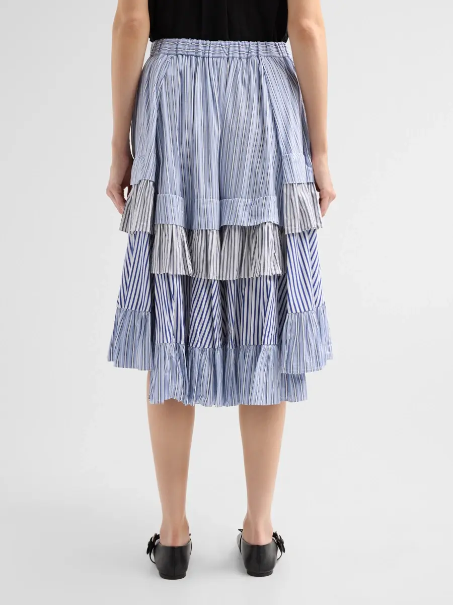 Comme des Garçons Women's Draped Striped Cotton Skirt | Thumbnail 3 Comme des Garçons Women's Draped Striped Cotton Skirt | Thumbnail 3