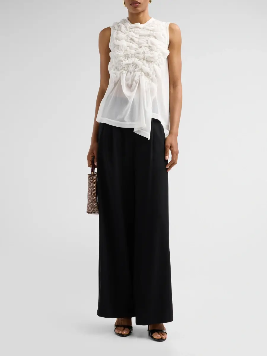 Comme des Garçons Women's Chiffon Textured Sleeveless Top | Thumbnail 2 Comme des Garçons Women's Chiffon Textured Sleeveless Top | Thumbnail 2